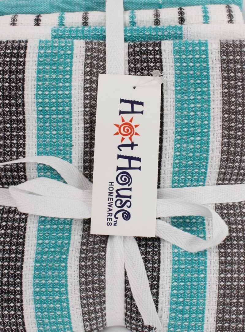 SPECIAL OFFER : 4pk tea towels 'Weston' teal CODE: T/T-WEST/4PK/TEA.(take $5.00 off per pack if you buy just 12 pks) image 0